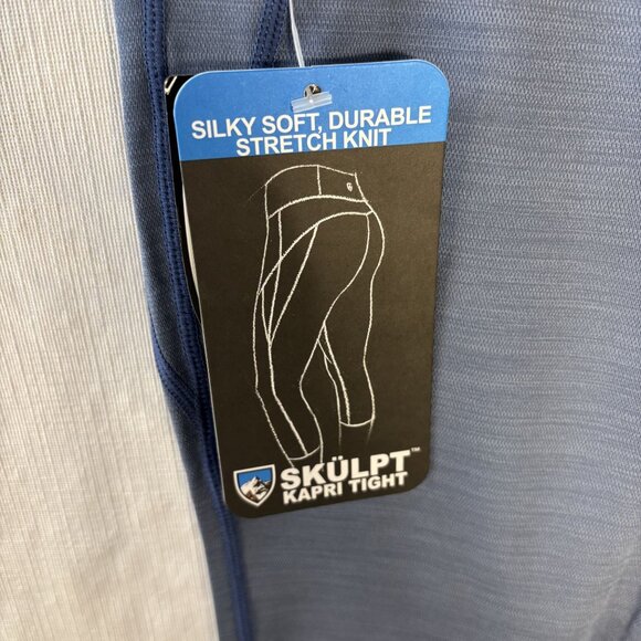 Kühl Ws Skulpt Tight Kapri Slate Blue XS Stretch Knit UPF 50+ Activewear - Picture 5 of 10
